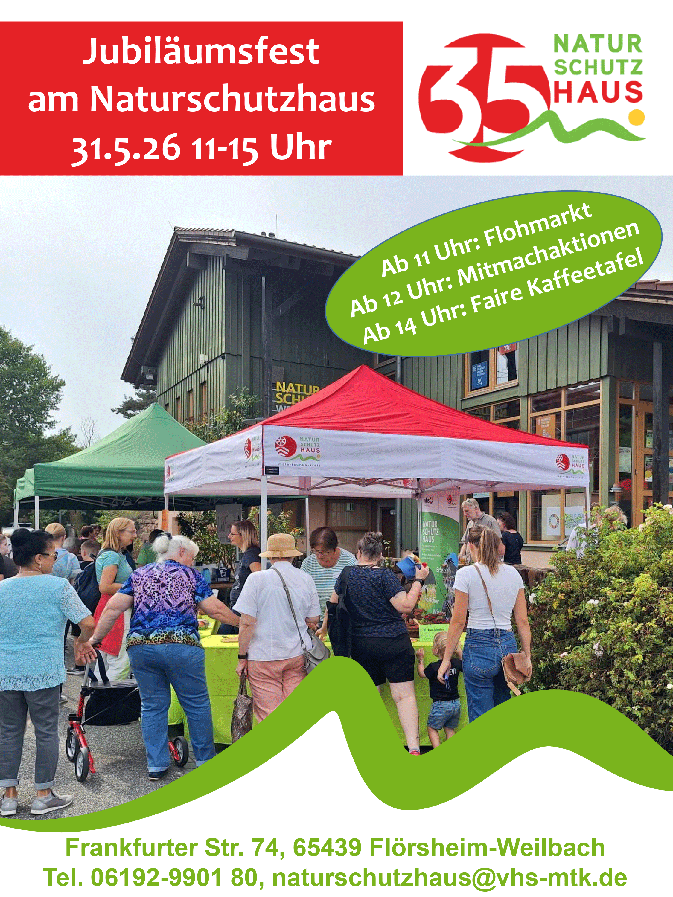 Öffnet die Seite 'Jubiläumsfest am Naturschutzhaus am 31.5.26'
